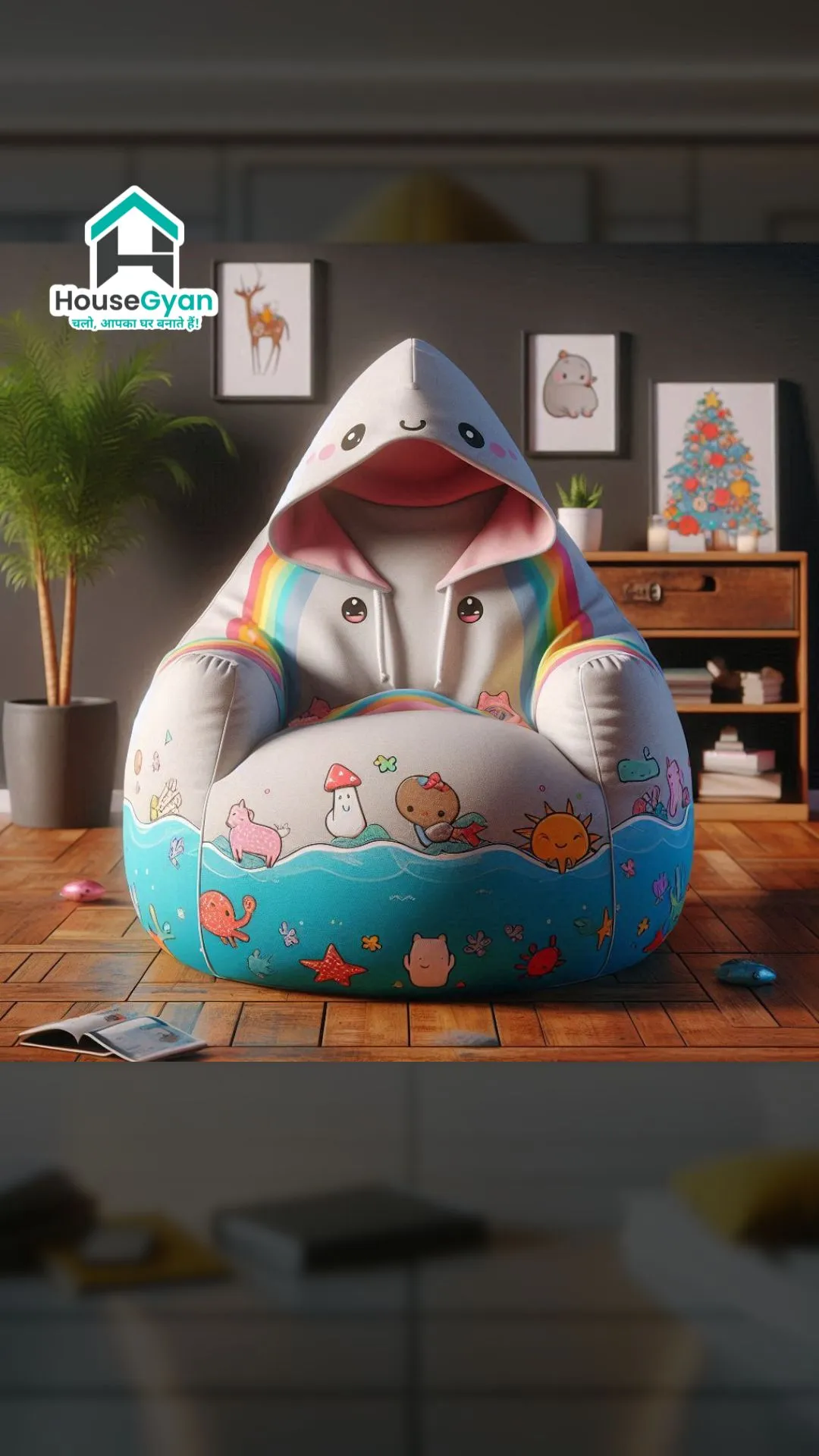 Modern Hoodie Shaped Bean Bag Chair Design Idea-1