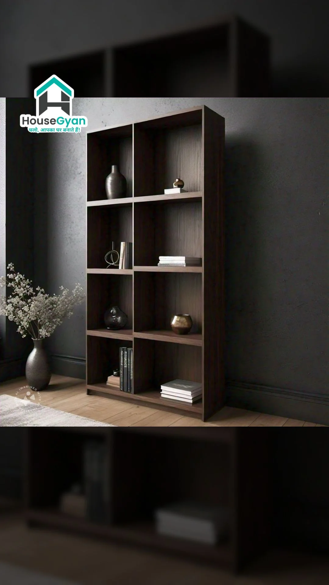 Modern Study Table with Bookshelf Design | Bookshelf Design | Bookshelf Design on Wall-1