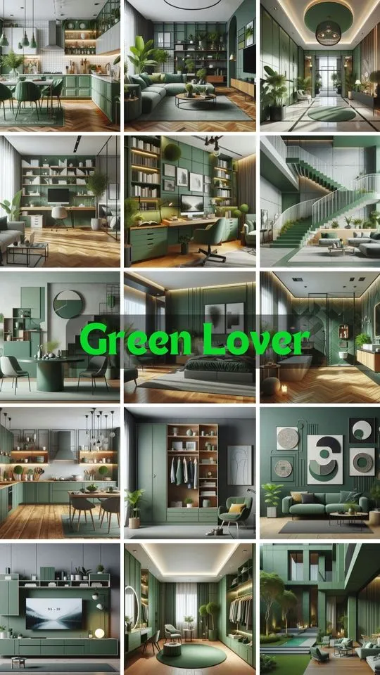 Green Colour Interior Design Ideas