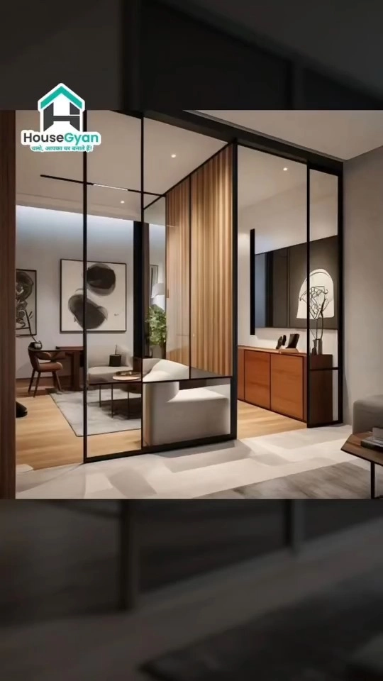 Living room partition wall design