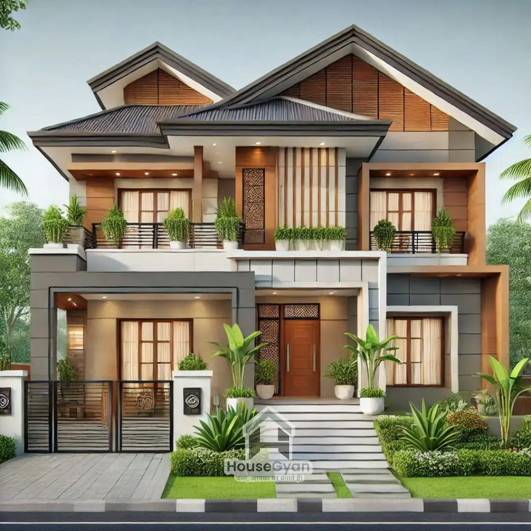 Traditional House Front Elevation Design