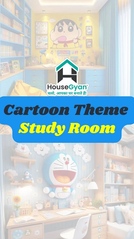 cartoon theme study room