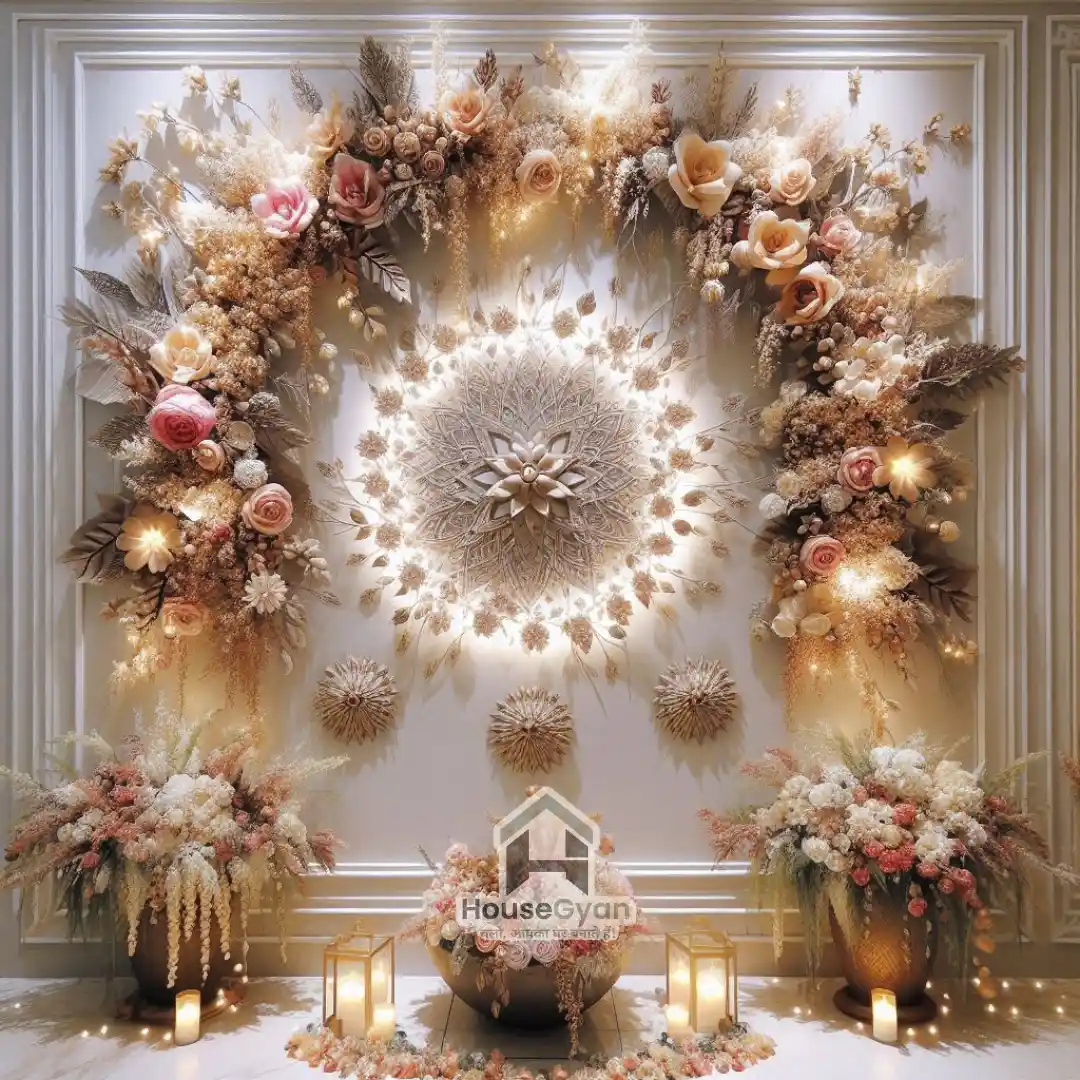 floral and light decoration ideas for bihu