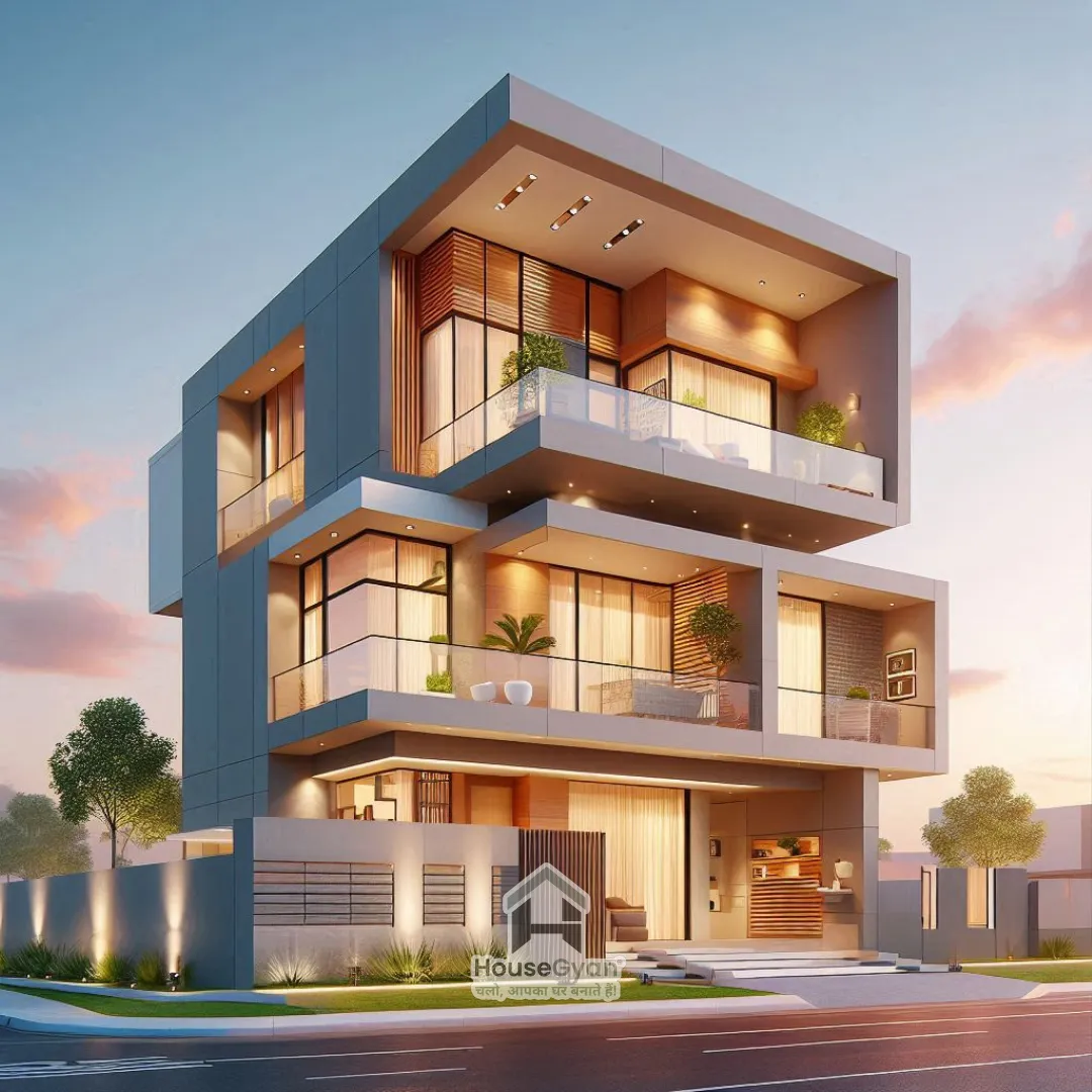 Modern Triple Floor Elevation 