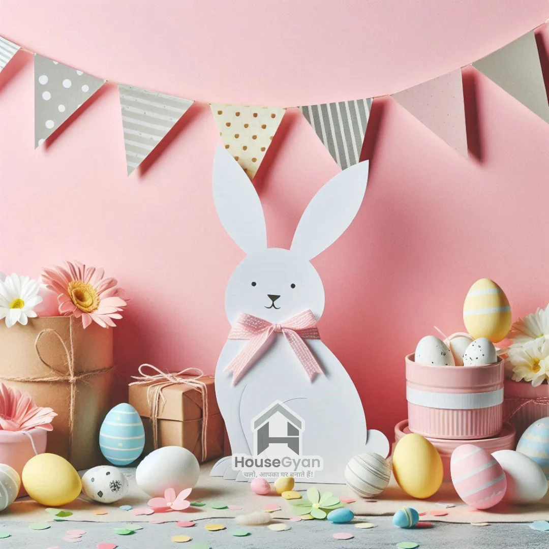 bunny banner for easter decoration