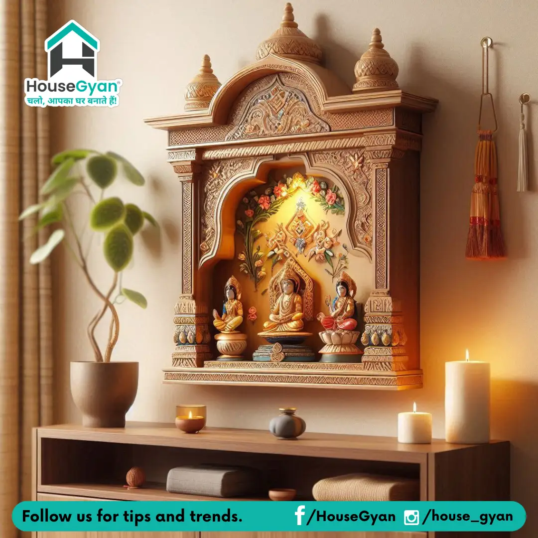 Wall Mounted Pooja Mandir