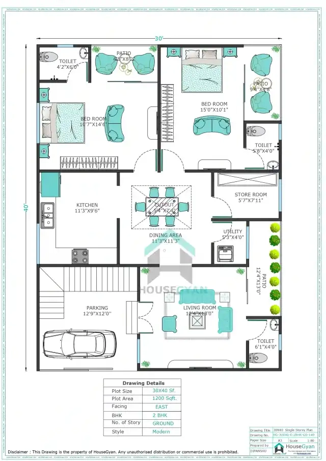east facing house plan