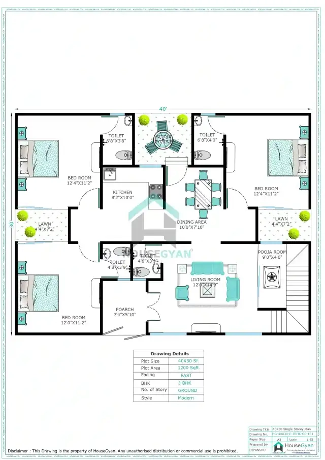 east facing house plan
