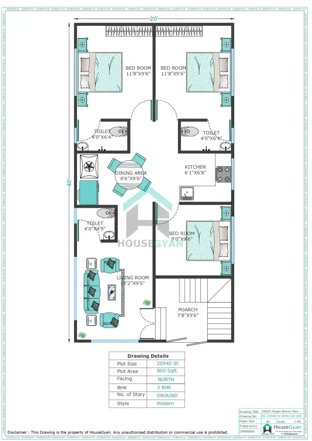 North facing house plan