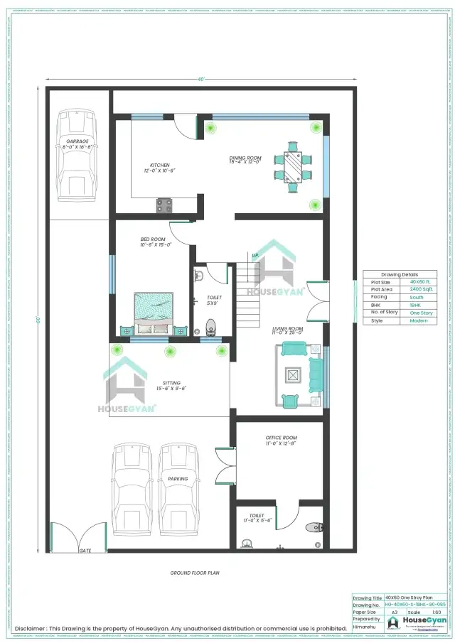 south facing house plan