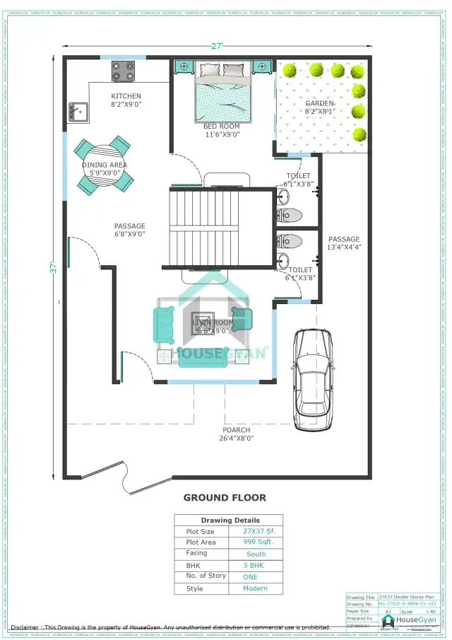 south facing house plan