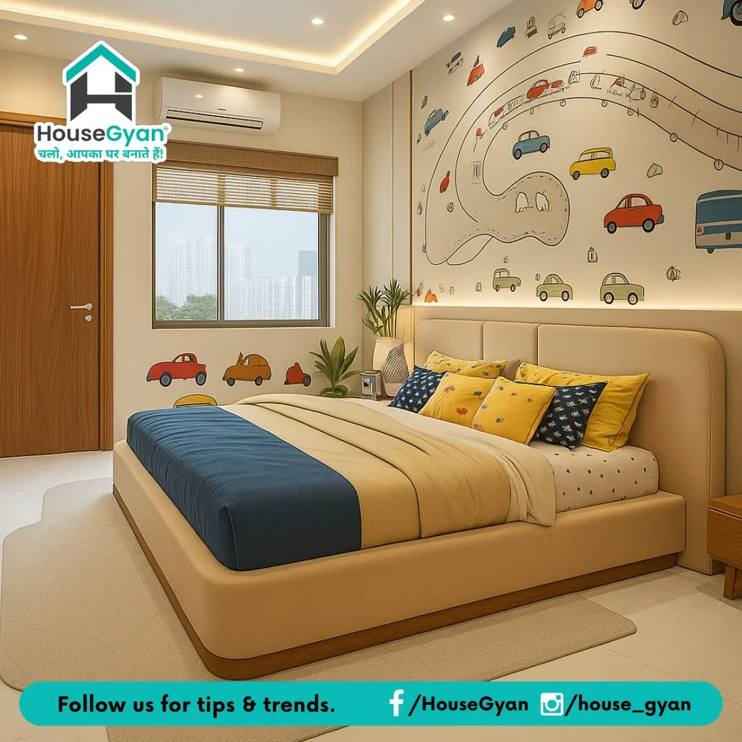 Car Themed Kids Bedroom Design 