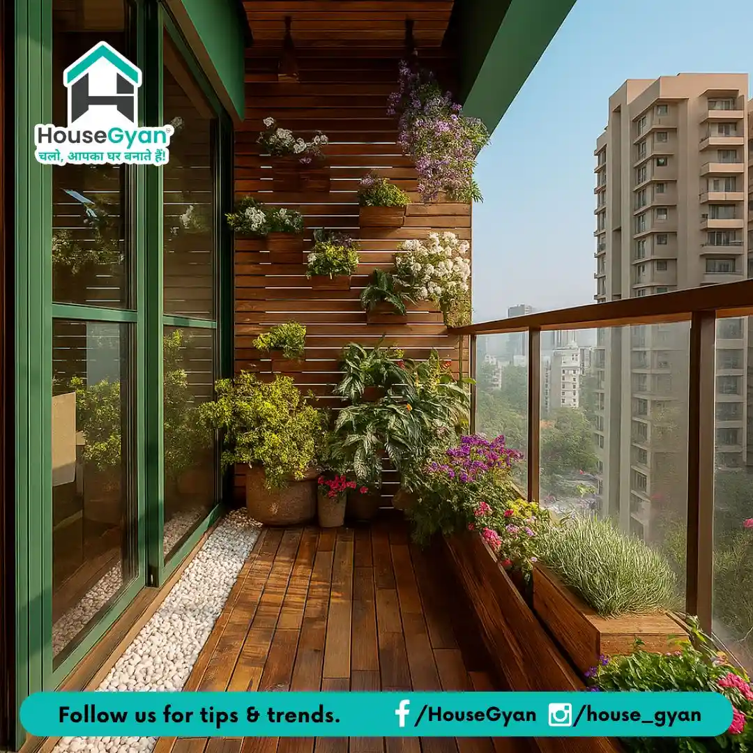 Rustic Balcony Design 