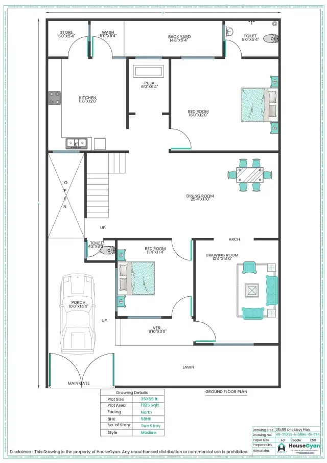5bhk house plan