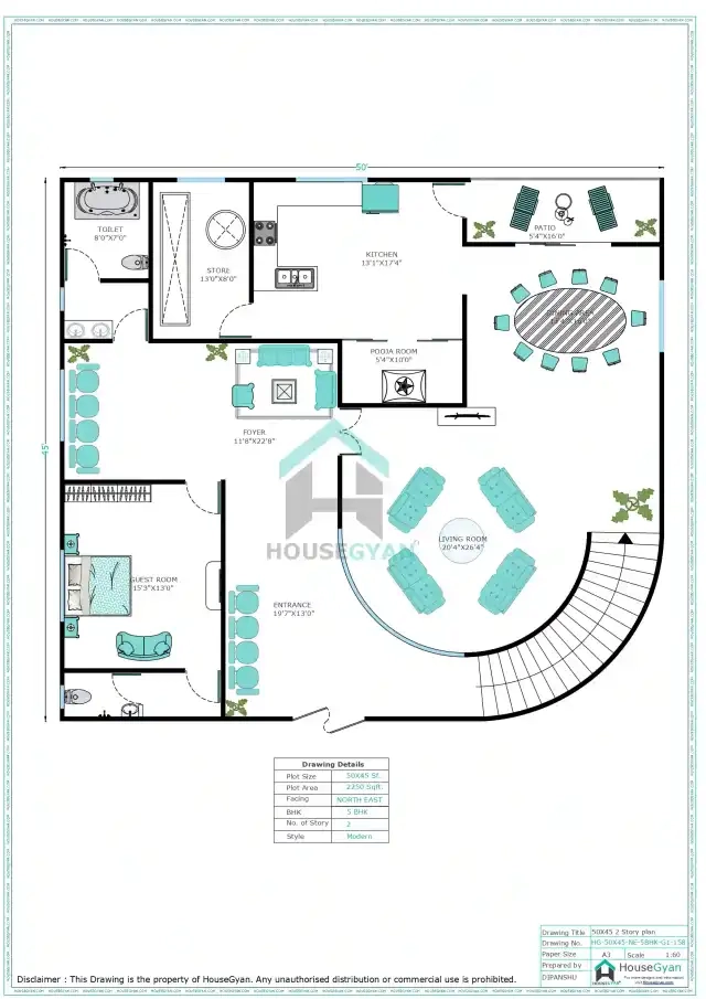5bhk house plan