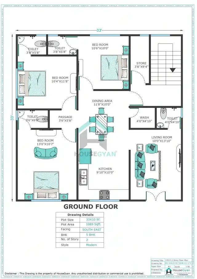 5bhk house plan