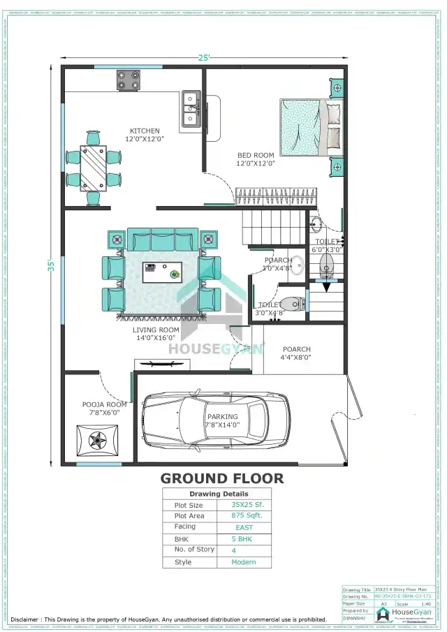 5bhk house plan