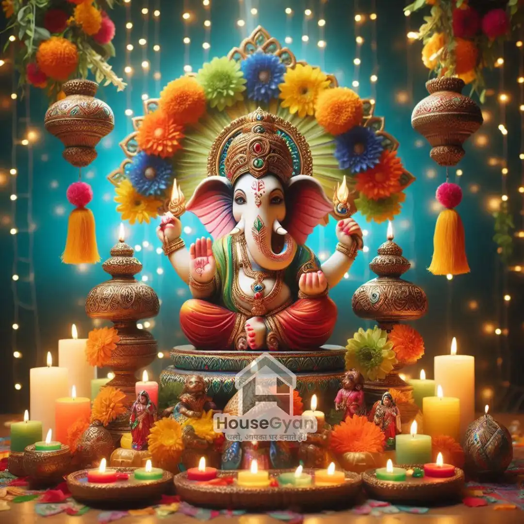 ganpati decoration ideas at home	