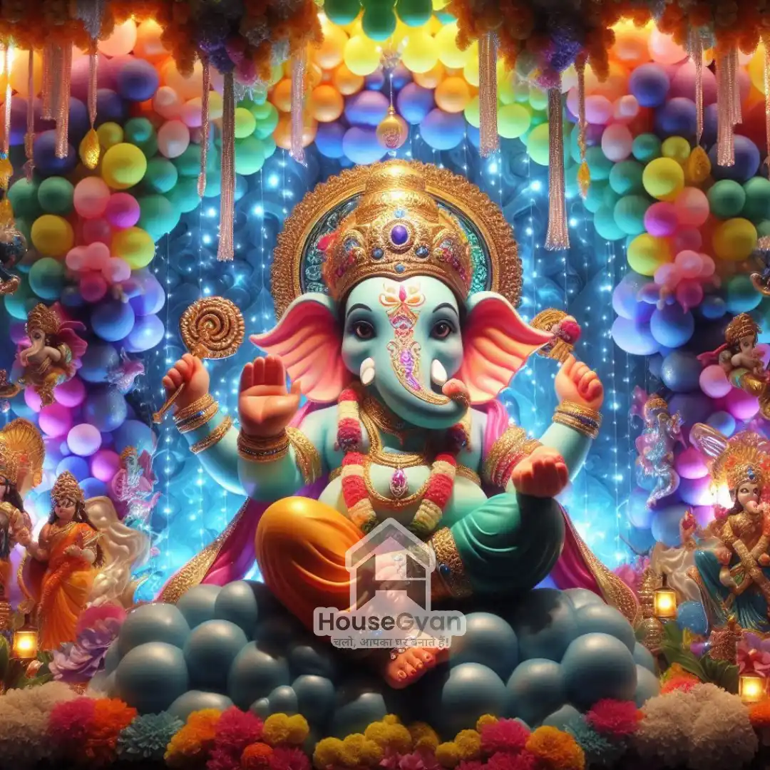 ganpati decoration ideas at home	