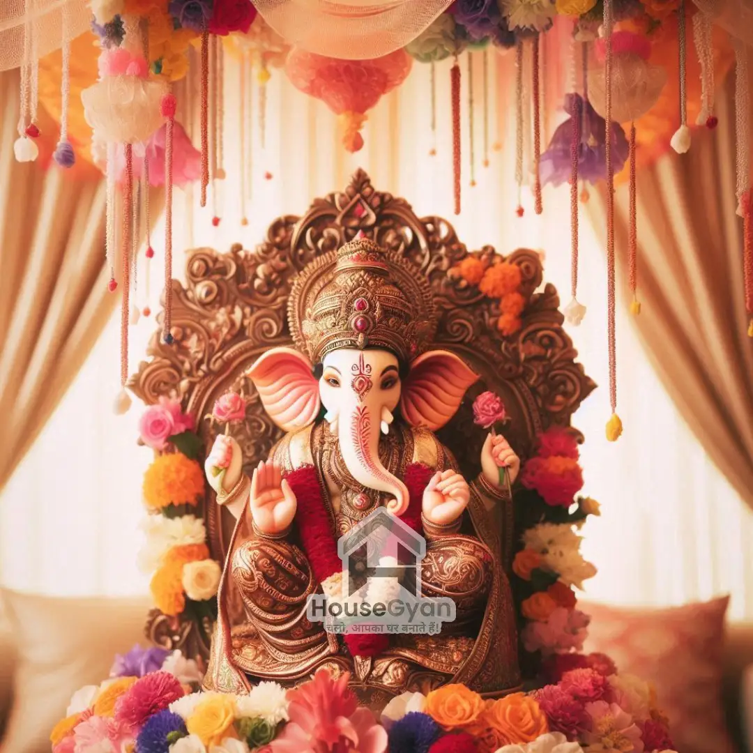 ganpati decoration ideas at home	