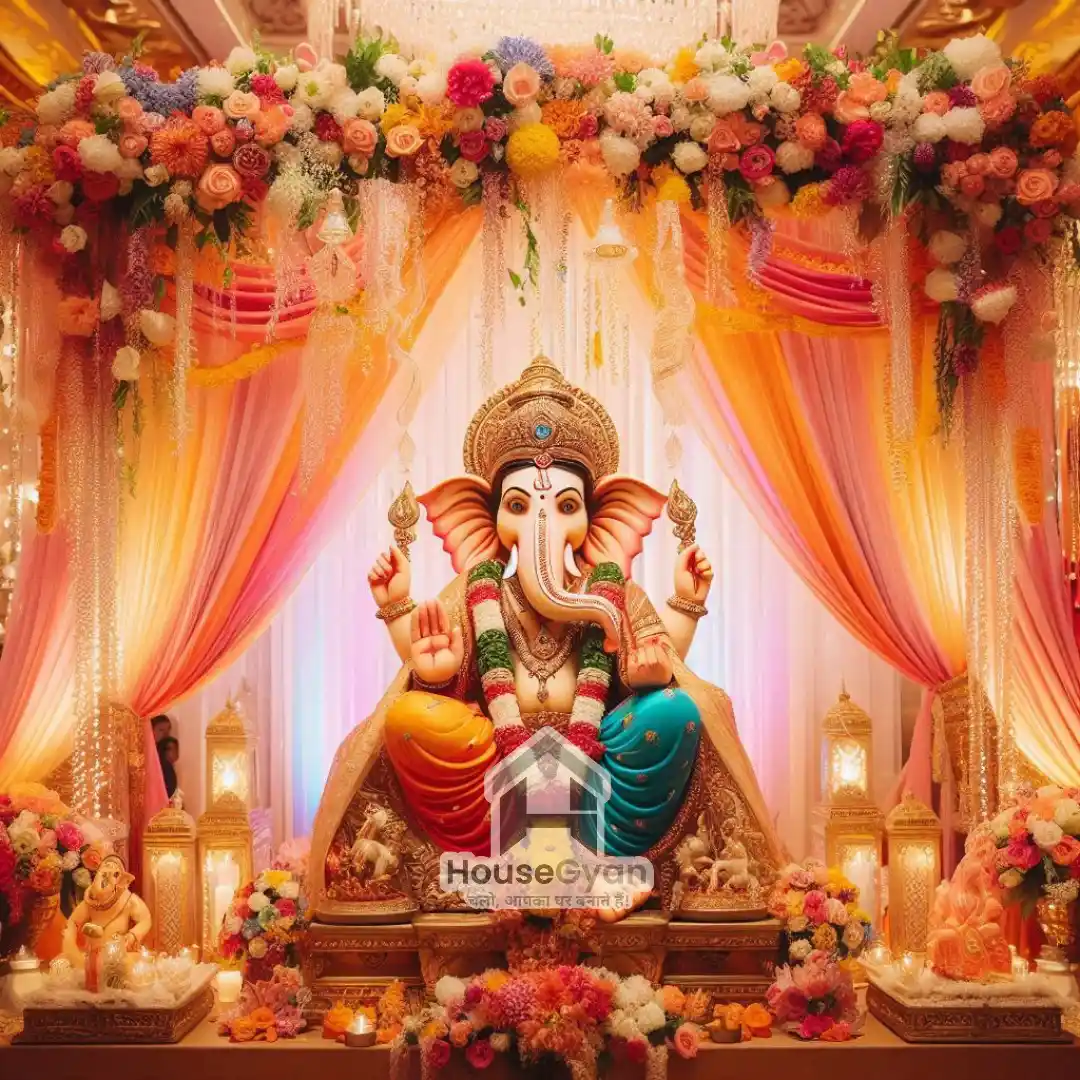 ganpati decoration ideas at home	
