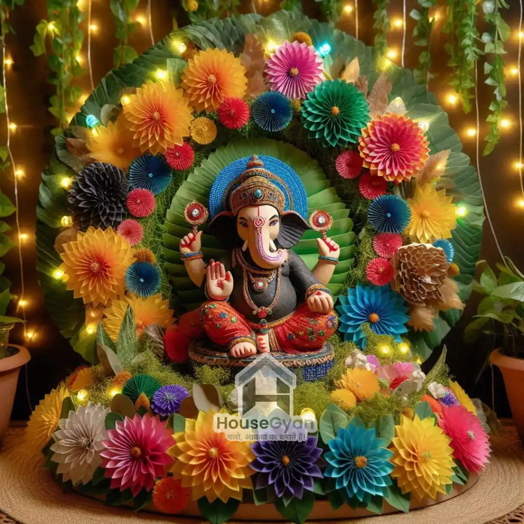 ganpati decoration ideas at home	