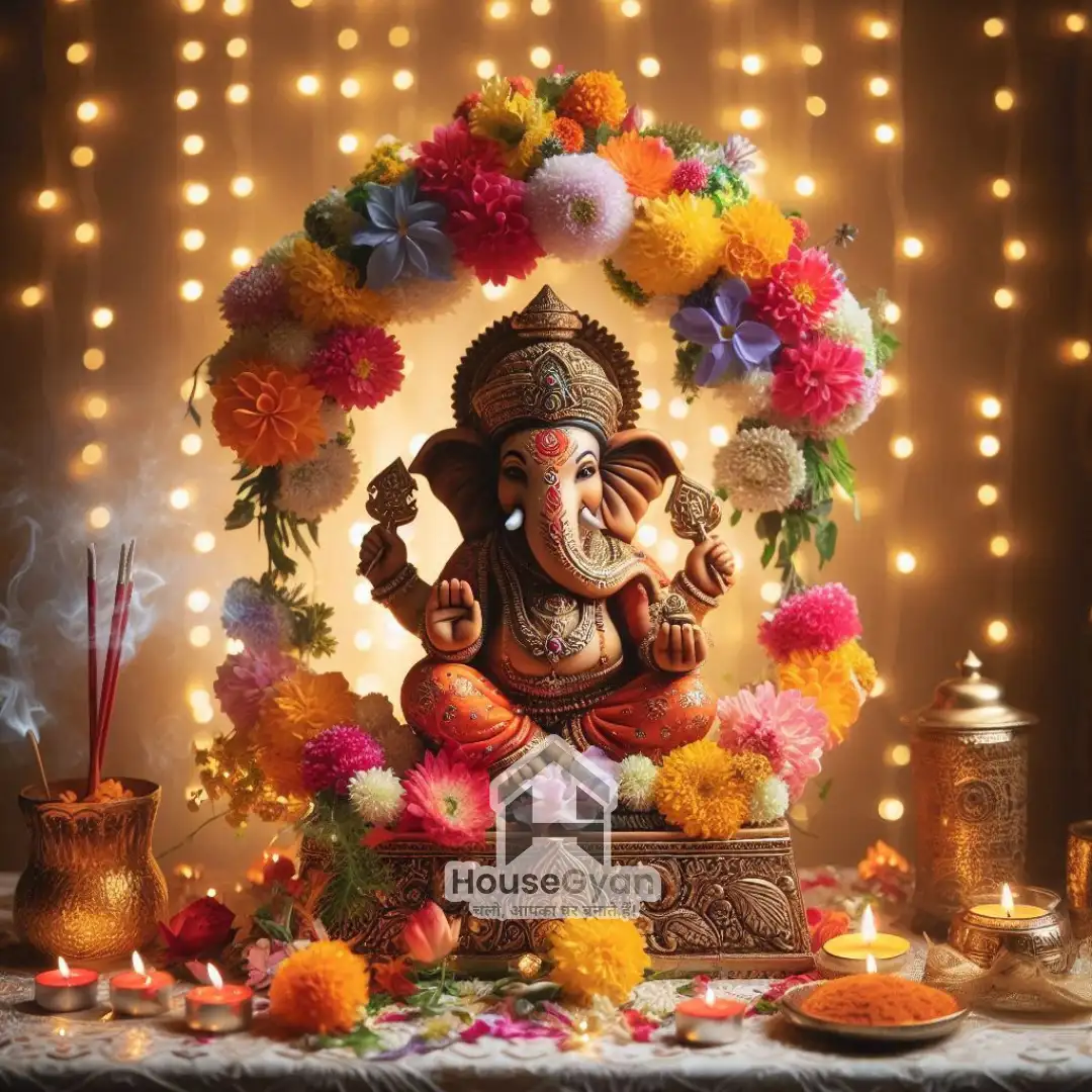 ganpati decoration ideas at home	
