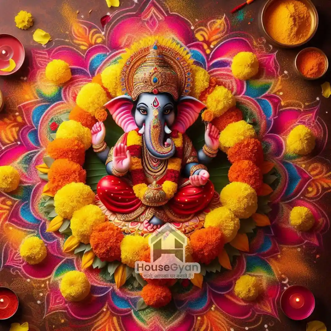 ganpati decoration ideas at home	