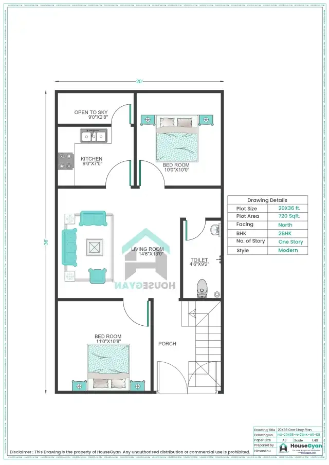 2bhk house plan