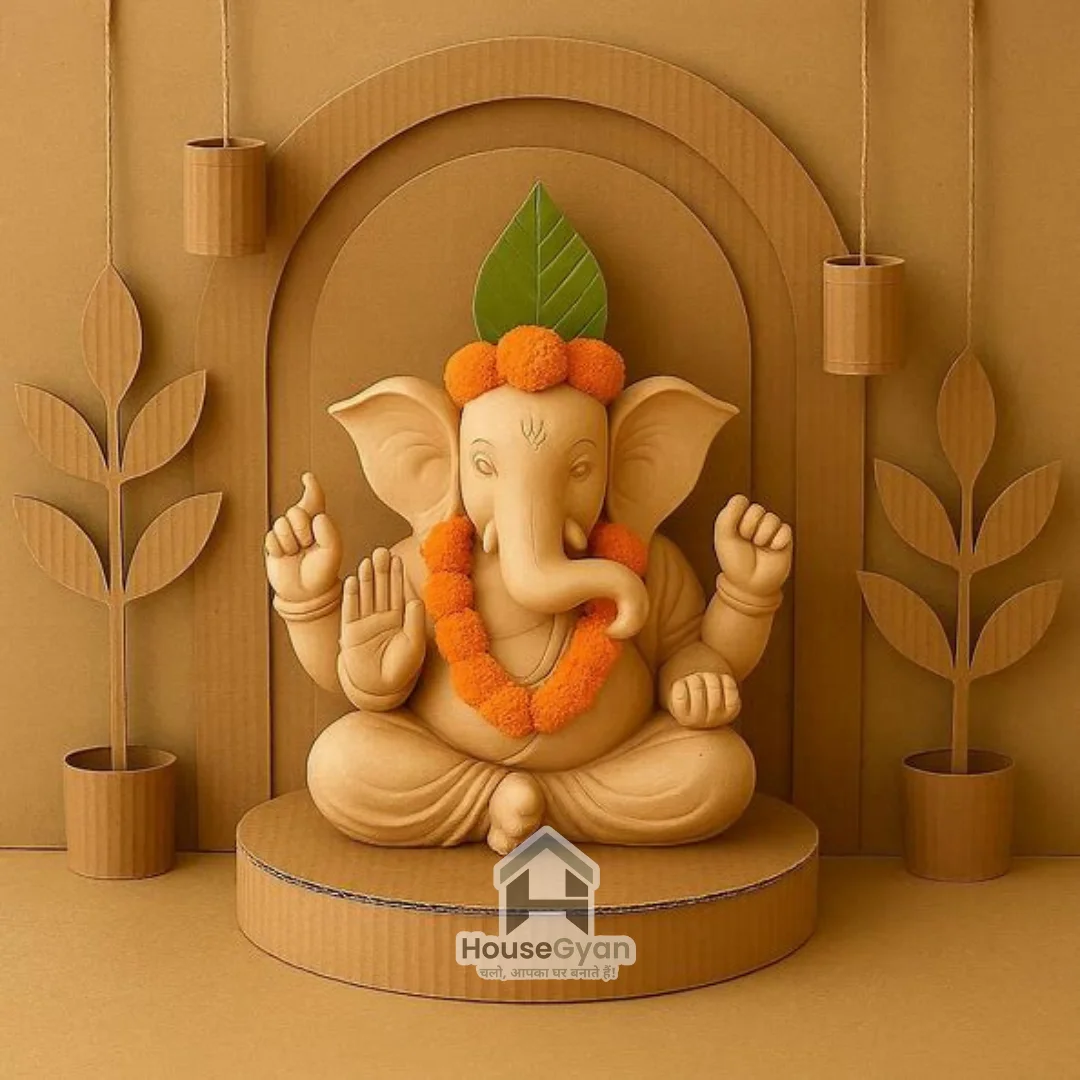 eco friendly ganpati decoration	