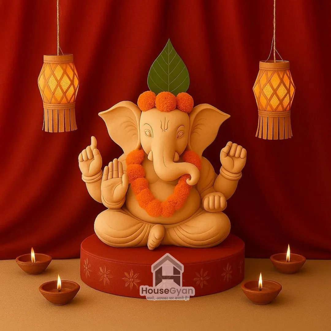 eco friendly ganpati decoration	