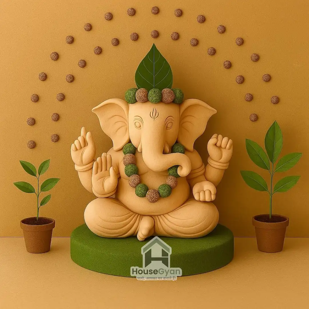 eco friendly ganpati decoration	