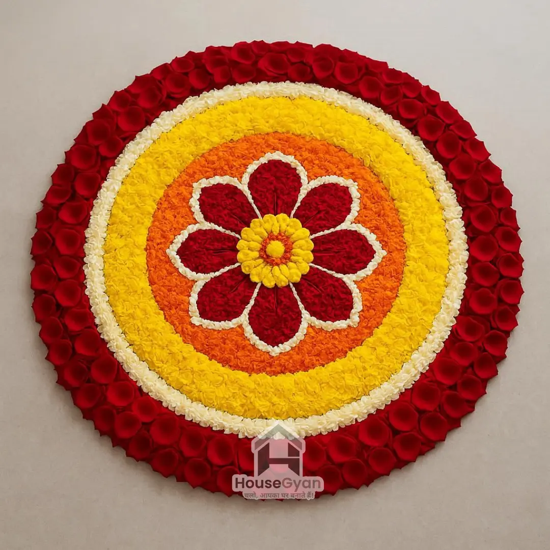 flower rangoli design​