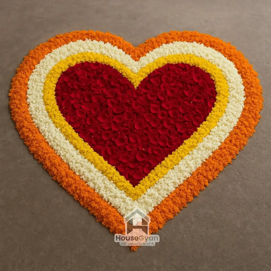 flower rangoli design​
