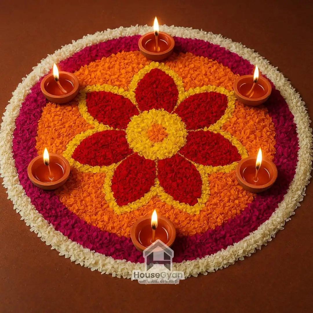 flower rangoli design​