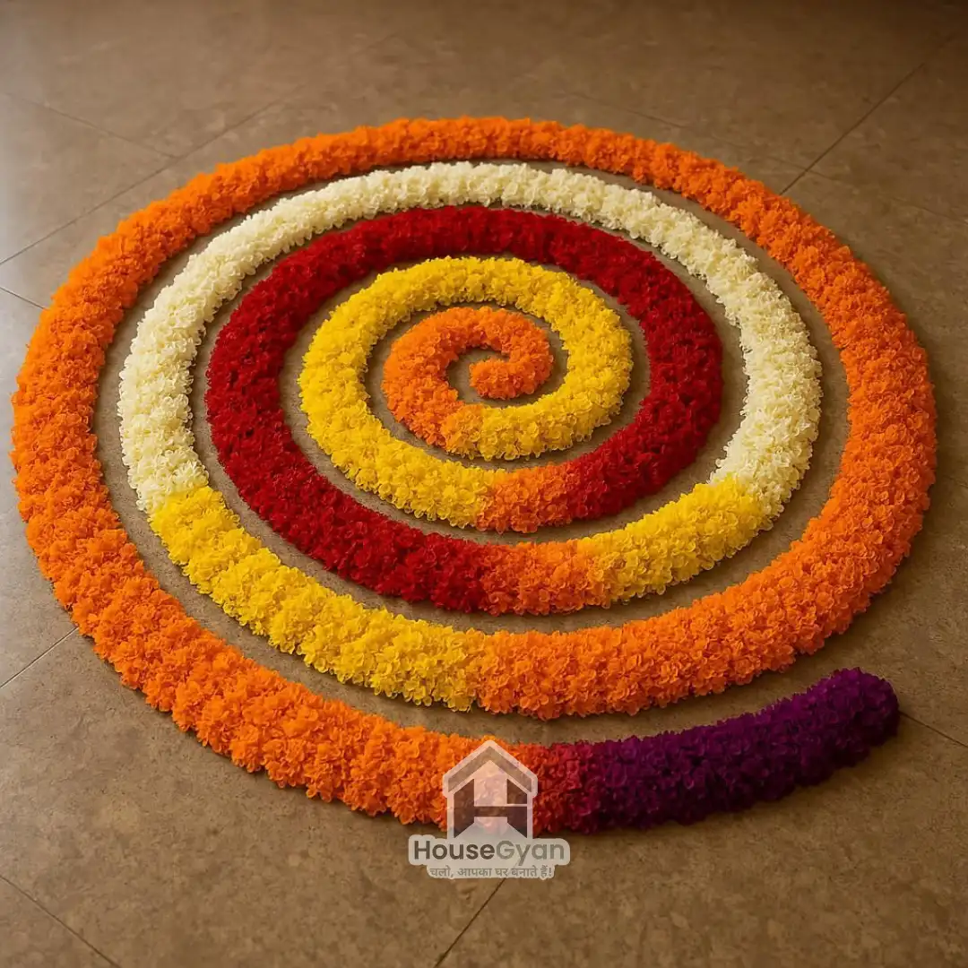 flower rangoli design​