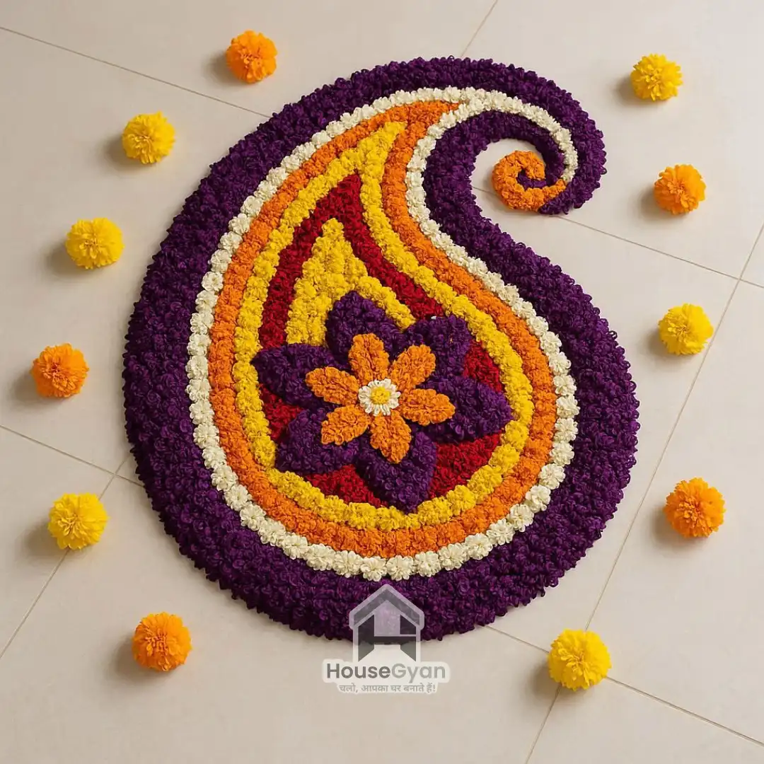 rangoli from flowers​