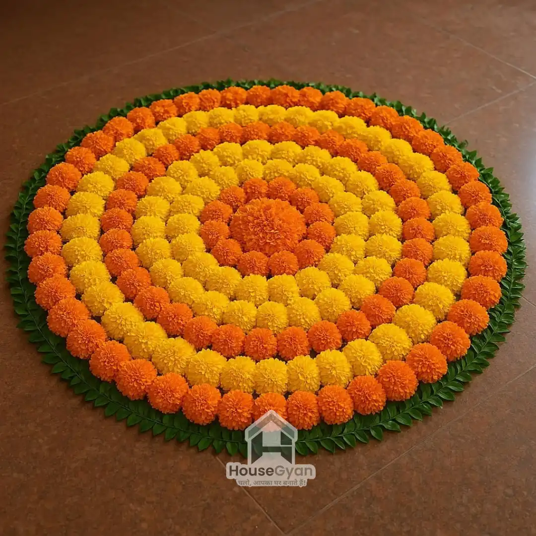 flower rangoli design​