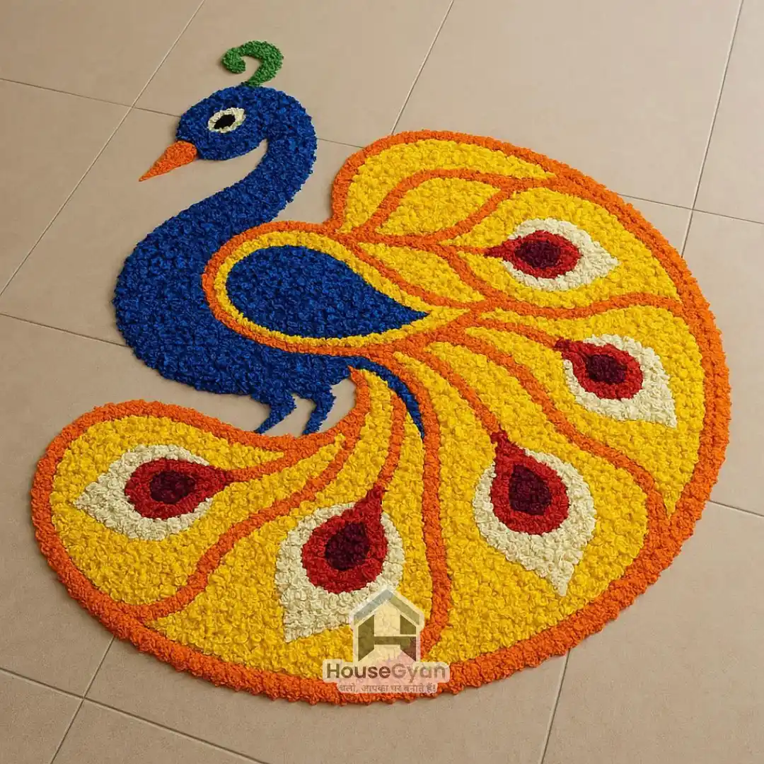 flower rangoli design​