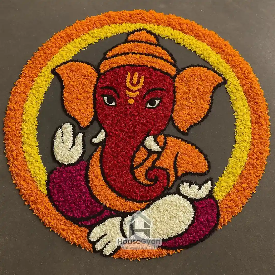 flower rangoli design​