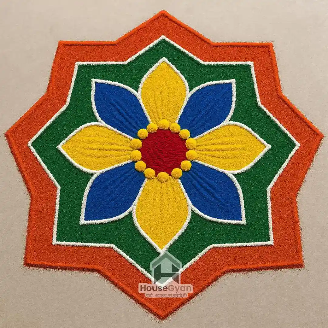 rangoli from flowers​