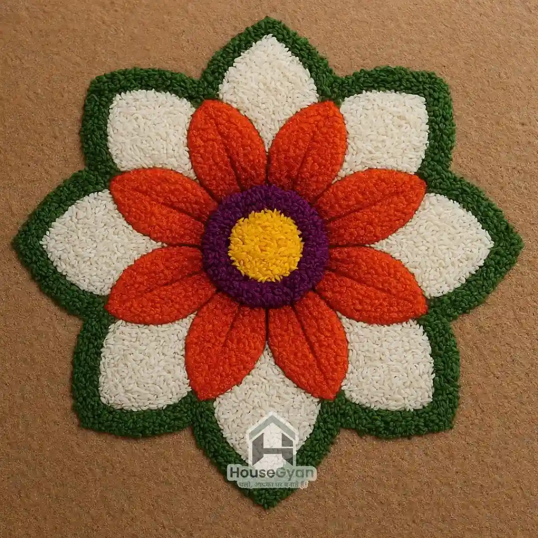 flower rangoli design​