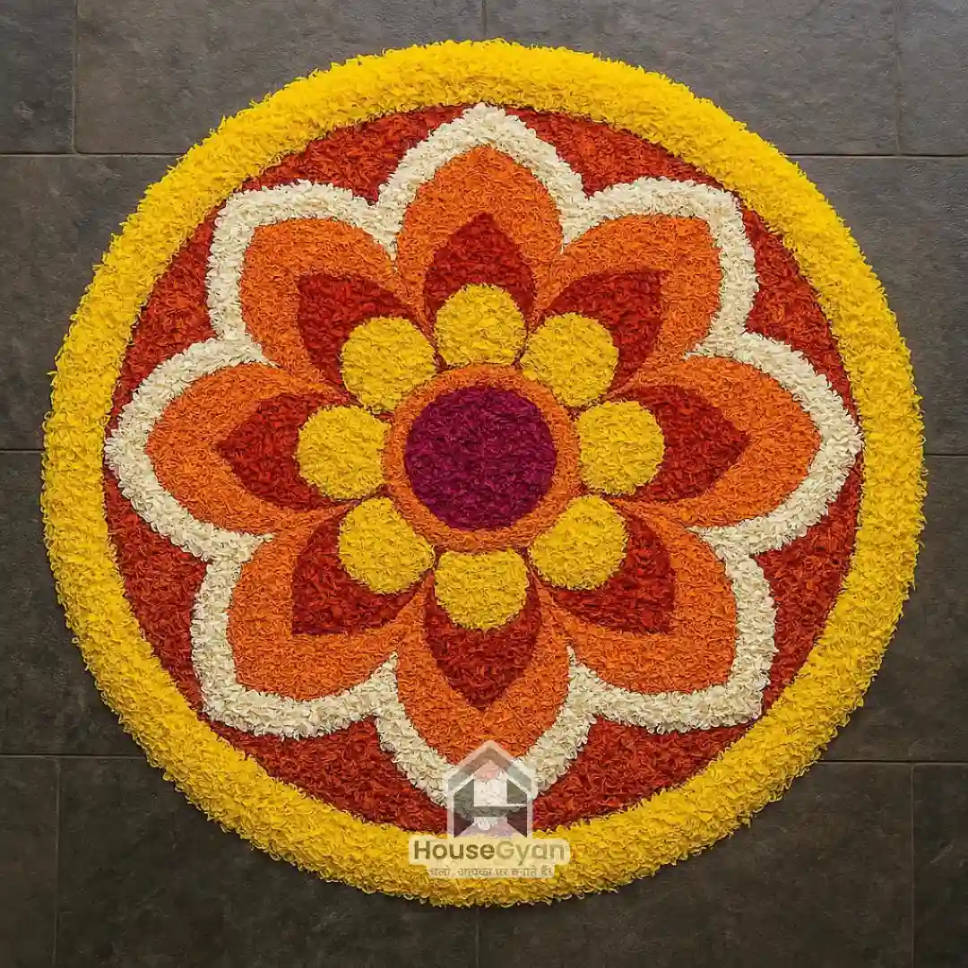 flower rangoli design​
