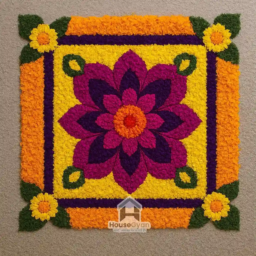 rangoli from flowers​