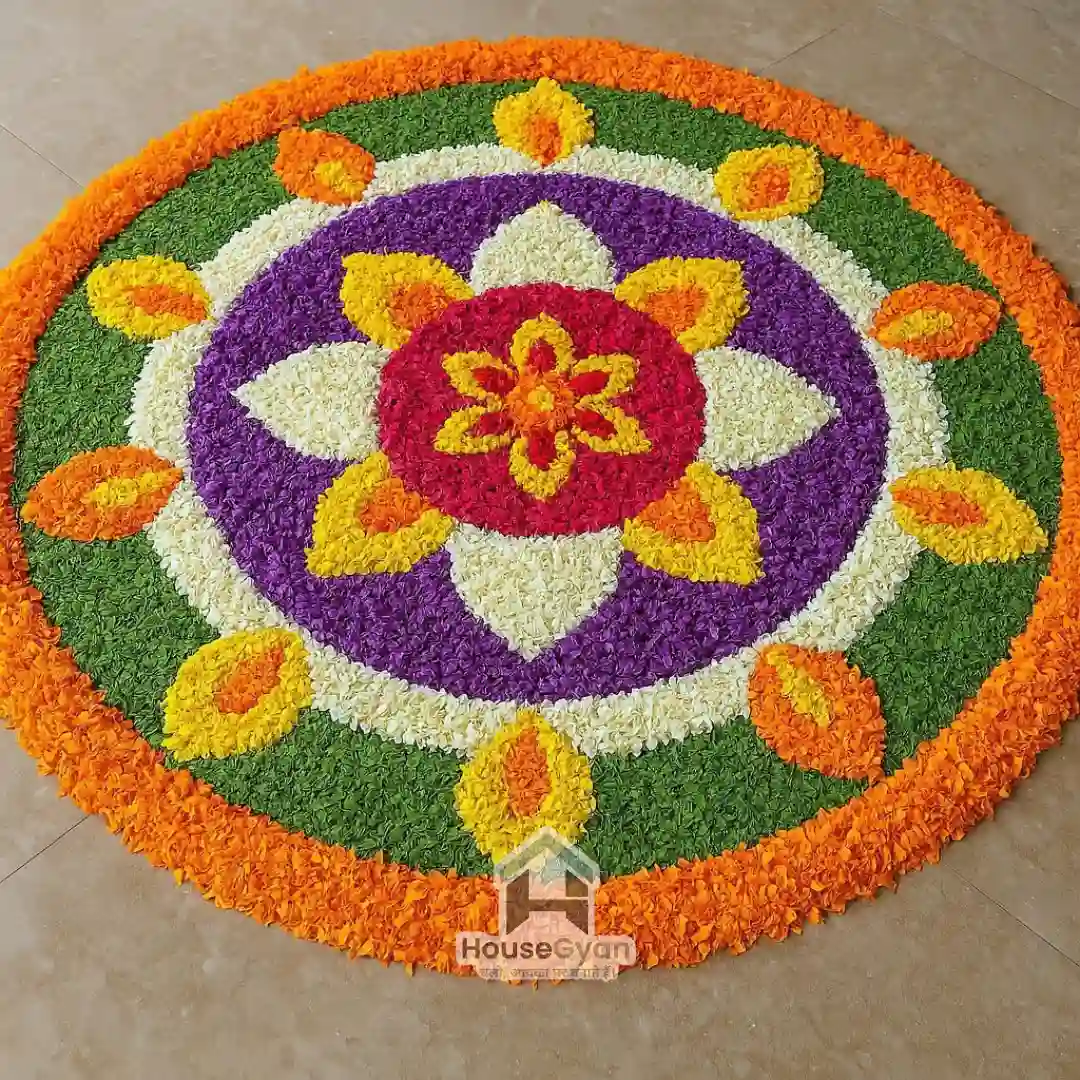 rangoli from flowers​