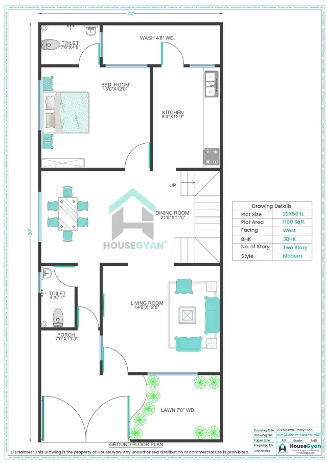 3bhk house plan