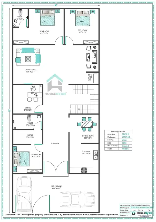 3bhk house plan