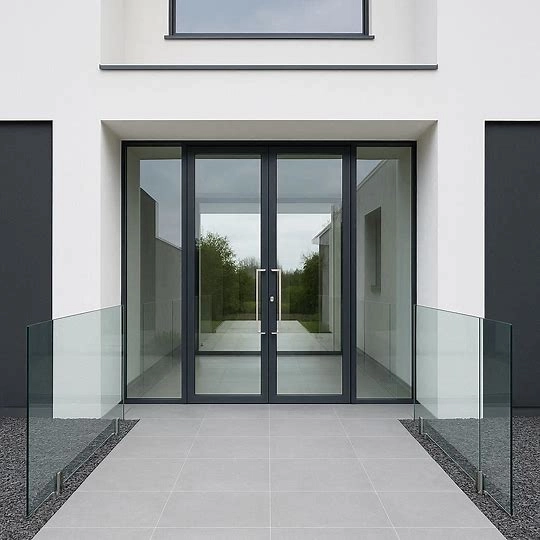 All-Glass Double Door Design