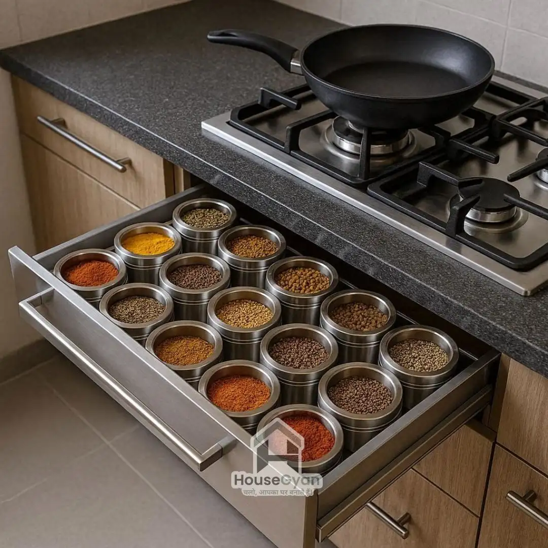 Spice Storage Near the Cooking Area