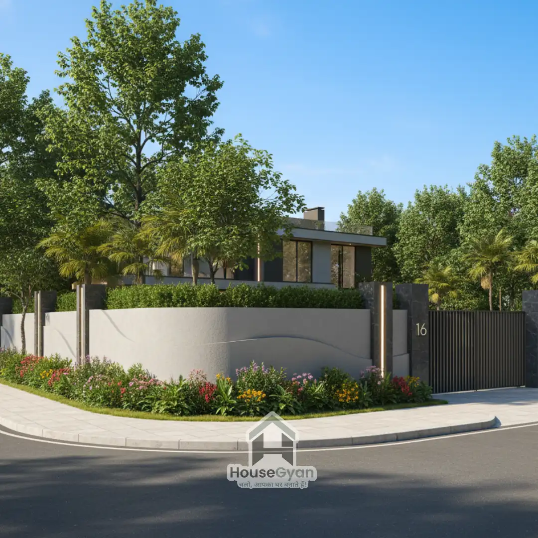 house compound wall design